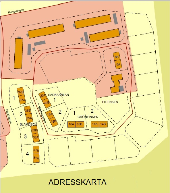 Adresskarta  - Blåmesgatan